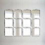 Wallity SETAYNA_011 Juego de Espejos de 12 Piezas Plata 20x20 cm